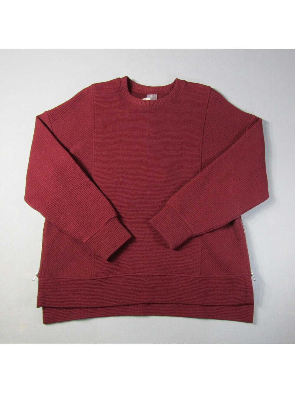 NWT Calia Elevate Side Zip Tunic Sweater Women's S Deep Merlot